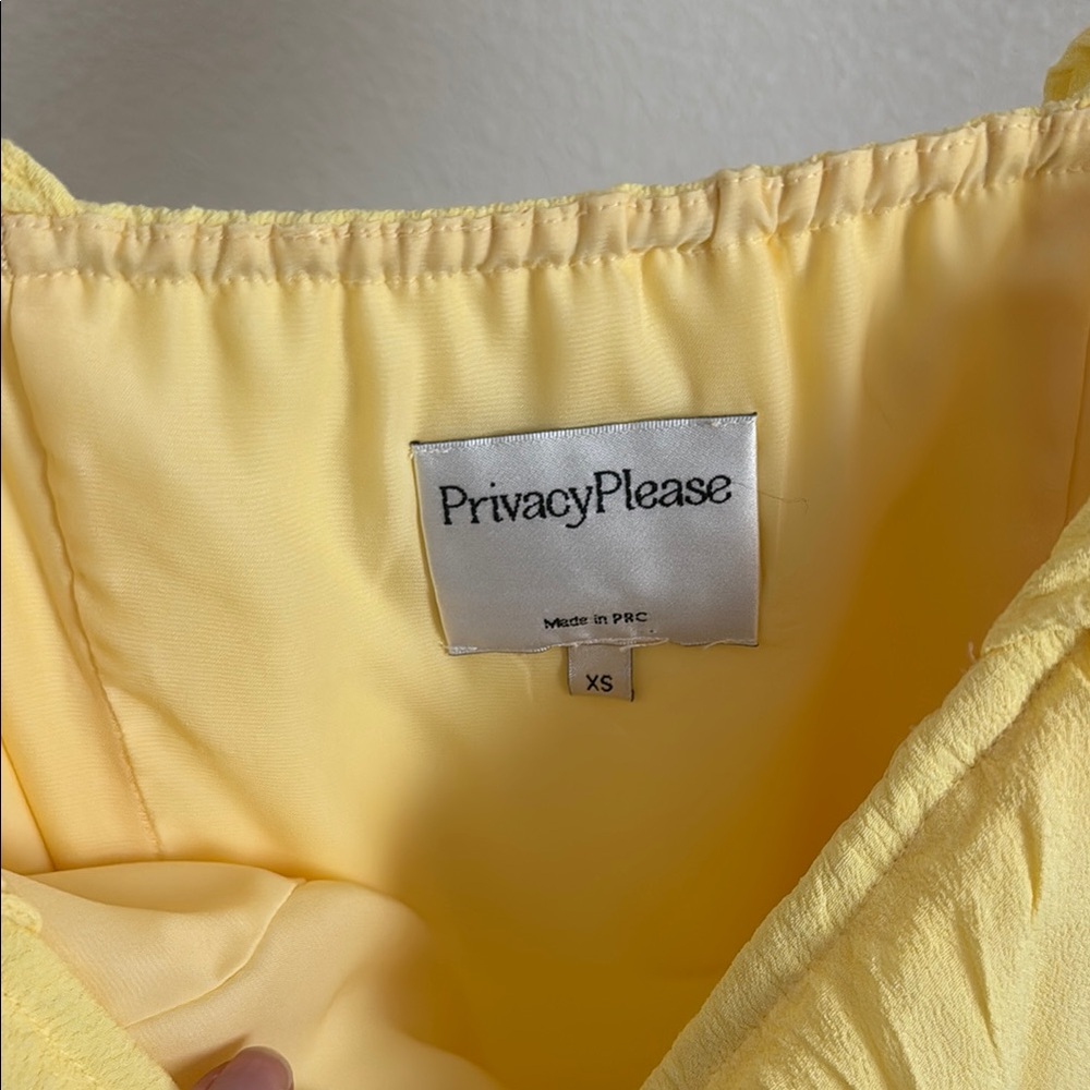 Privacy Please Yellow Ruffled Off-Shoulder Mini Dress - Picture 3 of 12